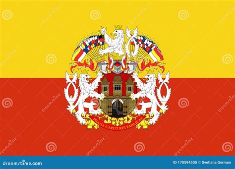 Flag of Prague in Czech Republic Stock Vector - Illustration of republic, european: 170594505