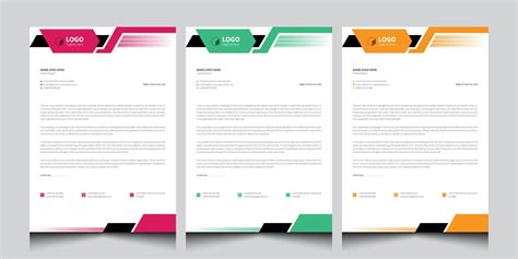 Letterhead Design. Professional Business Letterhead Template for Office, Agency, and Company ...