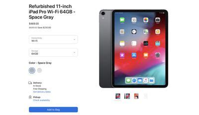 Apple Lowers Prices of Refurbished 11-inch iPad Pro Models Following ...