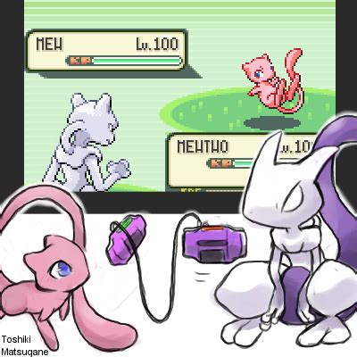 Mewtwo vs Mew by HakuryuVision on DeviantArt