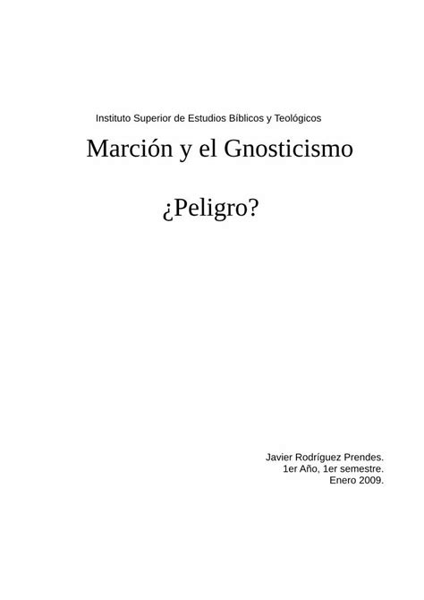 (PDF) marcion-gnosticismo-peligro - DOKUMEN.TIPS