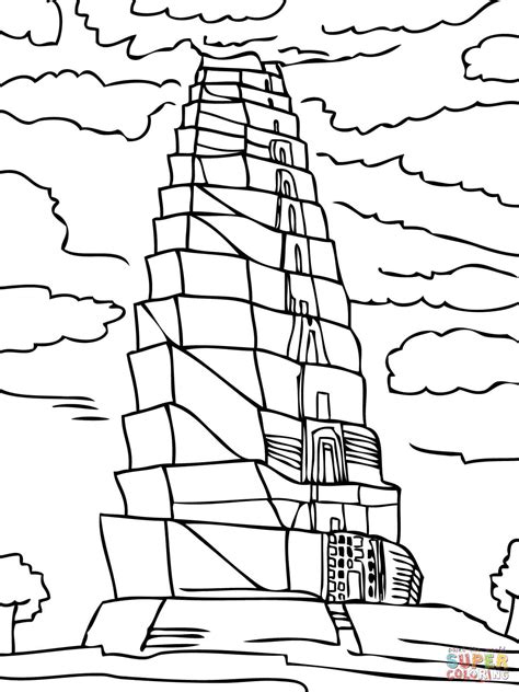 Tower of Babel coloring page | Free Printable Coloring Pages