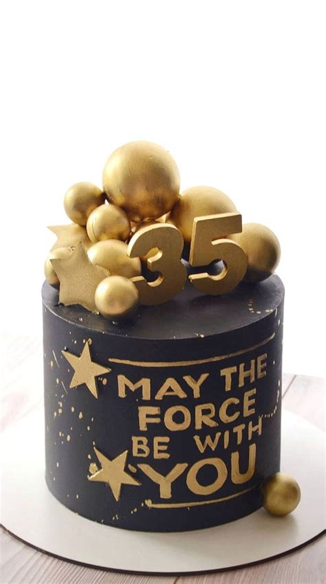 20 Black Cakes That Tastes as Good as it Looks : 35th birthday cake