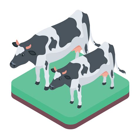 Beautiful isometric icon of farm cattle 28789986 Vector Art at Vecteezy