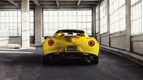 Yellow Alfa Romeo 4C HD Desktop Wallpaper 50170 - Baltana