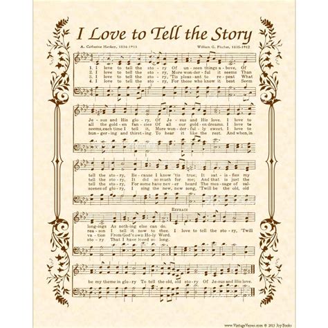 I LOVE To Tell The STORY Hymn Wall Art Custom by VintageVerses