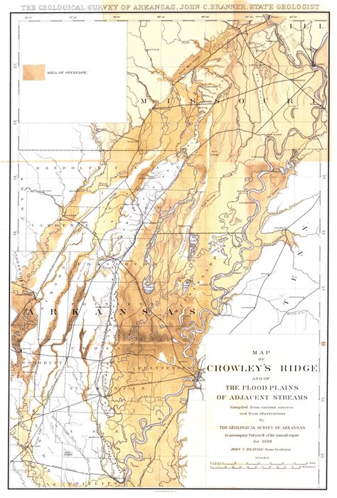 Crowley's Ridge, 1889 Topo Map (Big)