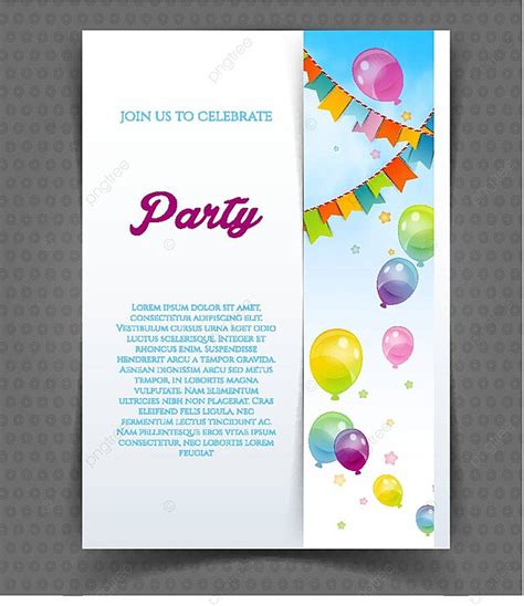 Party Banner With Flags And Ballons Background Isolated Surprise Vector, Background, Isolated ...