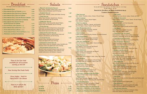 Biagio's menu in Stirling, New Jersey, USA