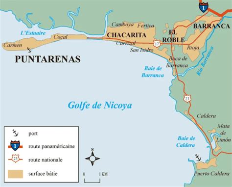 Mapa De Puntarenas Costa Rica