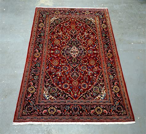 Red Kashan Persian Rug, 4'4" x 6'8", Ready for your Living Room!