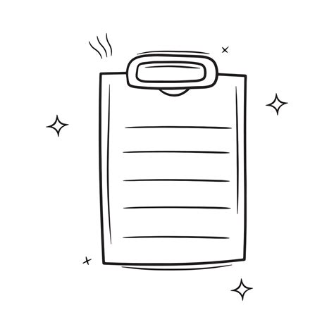 Hand Drawn Clipboard. Doodle Vector Sketch Illustration 24105666 Vector ...