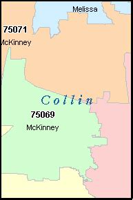 MCKINNEY Texas, TX ZIP Code Map Downloads