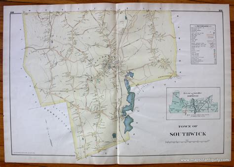 1894 - Town of Southwick (MA) - Antique Map – Maps of Antiquity