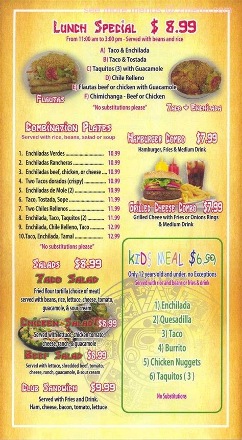 Online Menu of El Tepeyac Mexican Restaurant Restaurant, Redlands ...