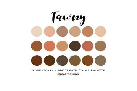 TAWNY PROCREATE Color Palette TAWNY PROCREATE Color Palette ...