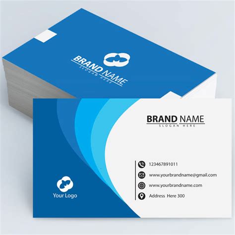 carte de visite entreprise bleu - Telecharger Vectoriel Gratuit, Clipart Graphique, Vecteur ...