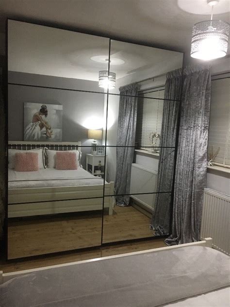 Ikea Three Door Wardrobe With Mirror / Pax Doors & White Three Door PAX Wardrobe With Mirror ...