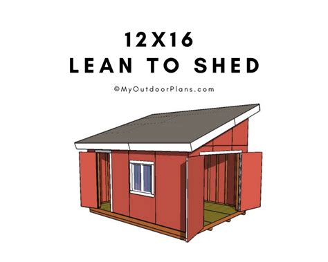 12x16 Lean to Shed Plans