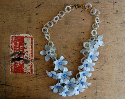 vintage celluloid necklace via Etsy. Vintage Celluloid Jewelry, 1940s ...