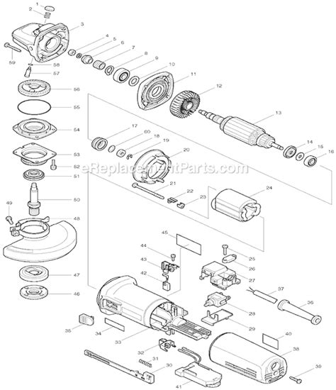 Makita Angle Grinder Parts Diagram | Reviewmotors.co