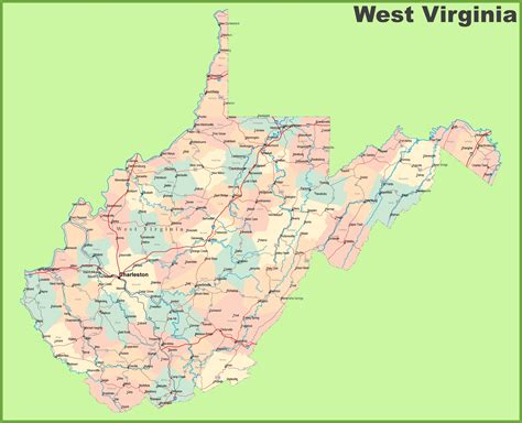 West Virginia State Map With Cities - Zip Code Map