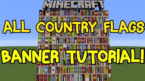 Minecraft 1.8 | All Country Flags On Banner Tutorial! | 200 Flags! - YouTube