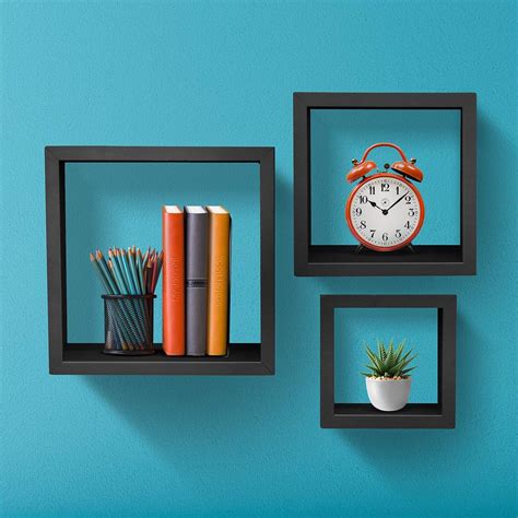 Square Floating Shelf Set in 2022 | Decorating shelves, Floating ...