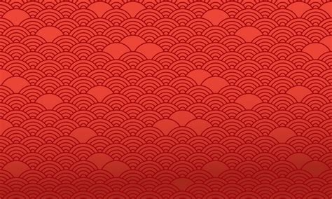 Premium Vector | Red chinese pattern, oriental background. Vector