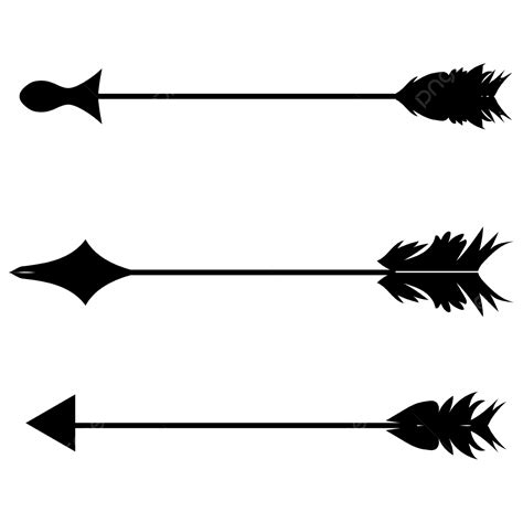 Decor Arrow Clip Art, Decor, Arrow, Black PNG and Vector with ...