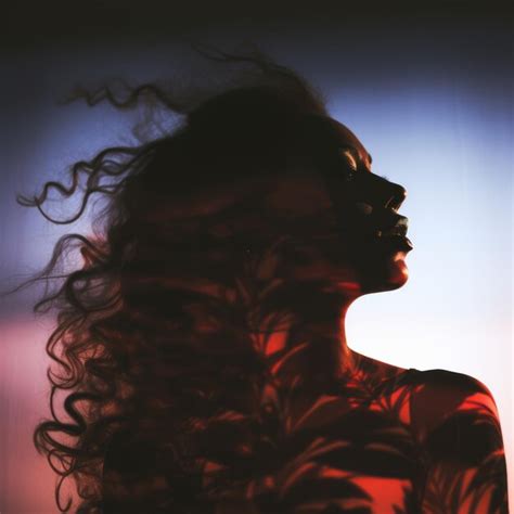 Premium Photo | A silhouette of a woman with her hair blowing in the wind