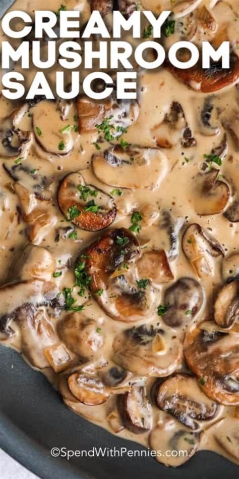 Creamy Mushroom Sauce {Easy & Versatile} - Spend With Pennies