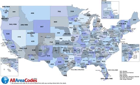 Map of all area codes in the US [3500 x 1919] : r/MapPorn