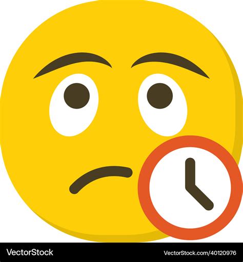 Waiting emoji Royalty Free Vector Image - VectorStock