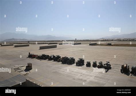 Beijing, China. 8th July, 2021. Photo taken on July 8, 2021 shows the Bagram Airfield base after ...