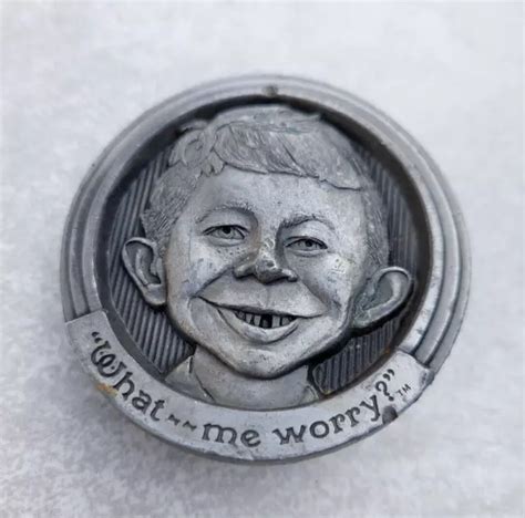 ORIGINAL ICONIC 1993 MAD Magazine Alfred E Neuman What Me -- Worry? Belt Buckle $43.99 - PicClick