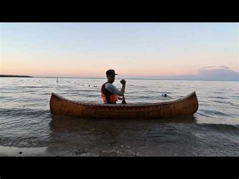 Birchbark Canoe Making - Episode 7 - Paddling on the Lake ! - YouTube