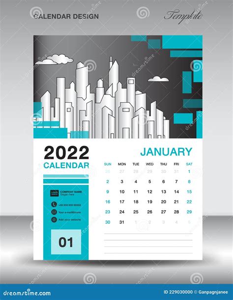 Calendar 2022 Design Template, January 2022 Year Layout, Vertical Calendar Design, Desk Calendar ...