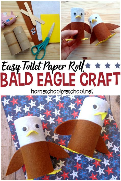 Fun Bald Eagle Toilet Paper Roll Craft Activity 🦅 ️ | Eagle craft, Paper roll crafts, Toilet ...