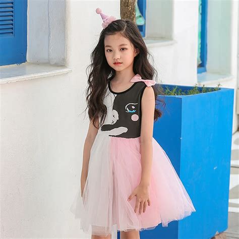 Toddler Girl Dresses Cartoon Dog Ballgown Dress for Girl Sleeveless Girls Summer Dress Tutu ...