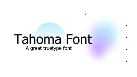 Tahoma Font Free Download