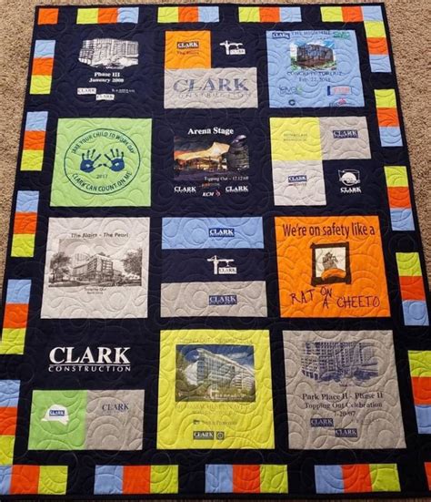 Traditional Square T-shirt Quilt With Colorblock Border. - Etsy