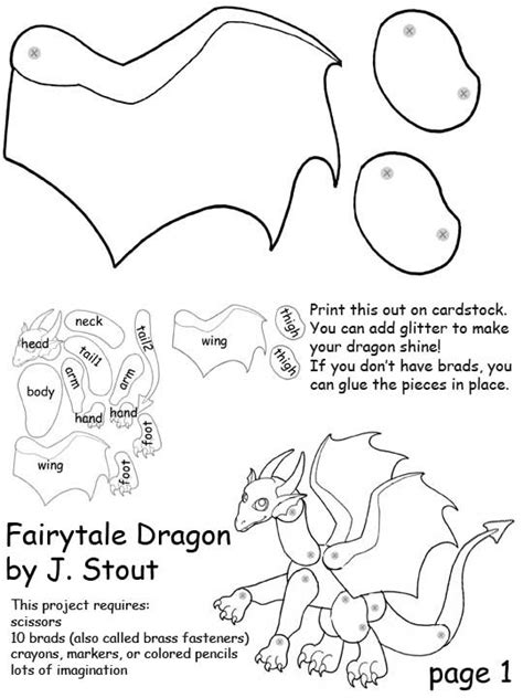 Printable paper dragons for kids - PAPER CRAFTS, SCRAPBOOKING & ATCs (ARTIST TRADING CARDS)