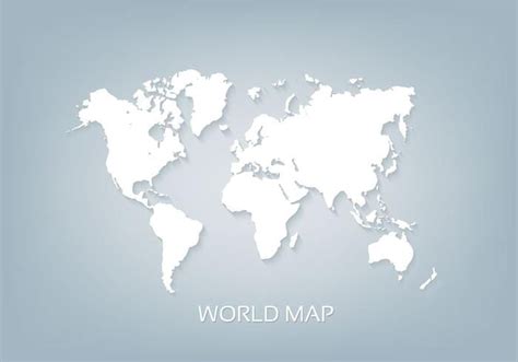 Free Vector World Map White 3D ai | UIDownload