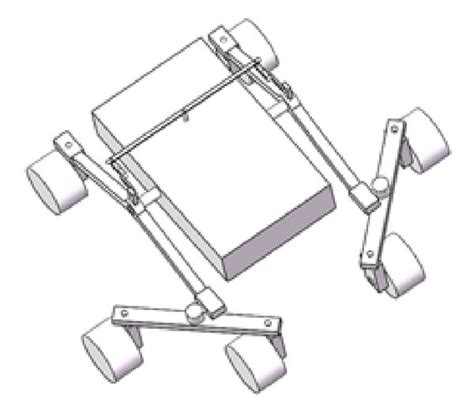 The two models of rocker-bogie suspension configurations: (a) original ...