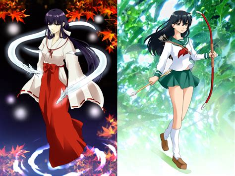 Kikyo and Kagome Higurashi - Inuyasha Fan Art (39399620) - Fanpop