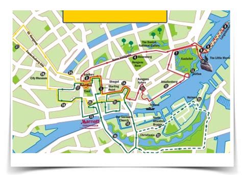 Copenhagen Attractions Map PDF - FREE Printable Tourist Map Copenhagen, Waking Tours Maps 2020