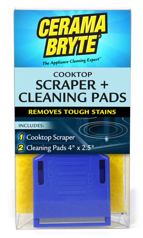 Cooktop Scraper and Cleaning Pad - Cerama Bryte