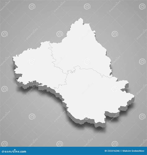 3d Isometric Map of Aveyron is a Department in France Stock Vector ...