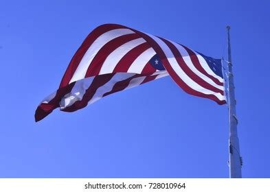 American Flag Flying Half Staff Half Stock Photo 728010964 | Shutterstock